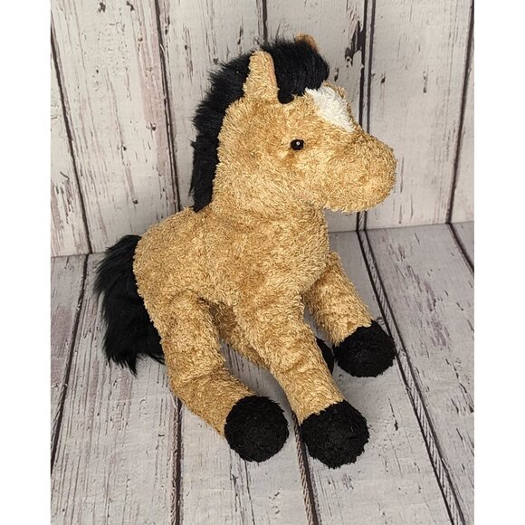 9" Vintage Douglas Chief Buckskin Horse Brown & Black Plush Stuffed Animal Pony - Picture 1 of 4